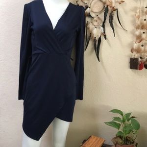 Cefian fitted dress navy blue